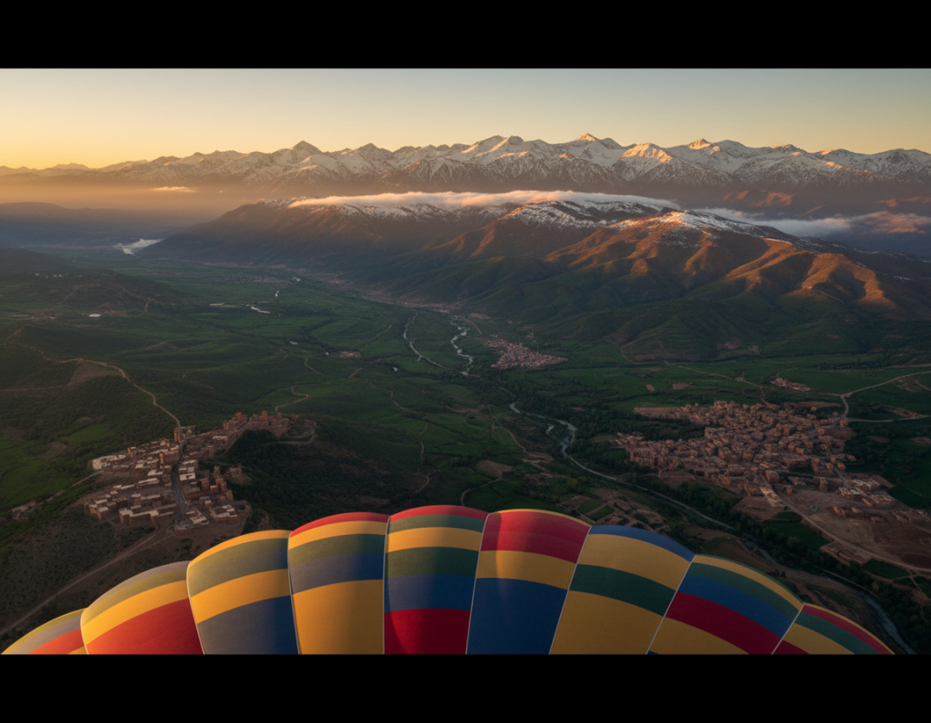 Atlas mountains view from balloon Atlas mountains view from balloon