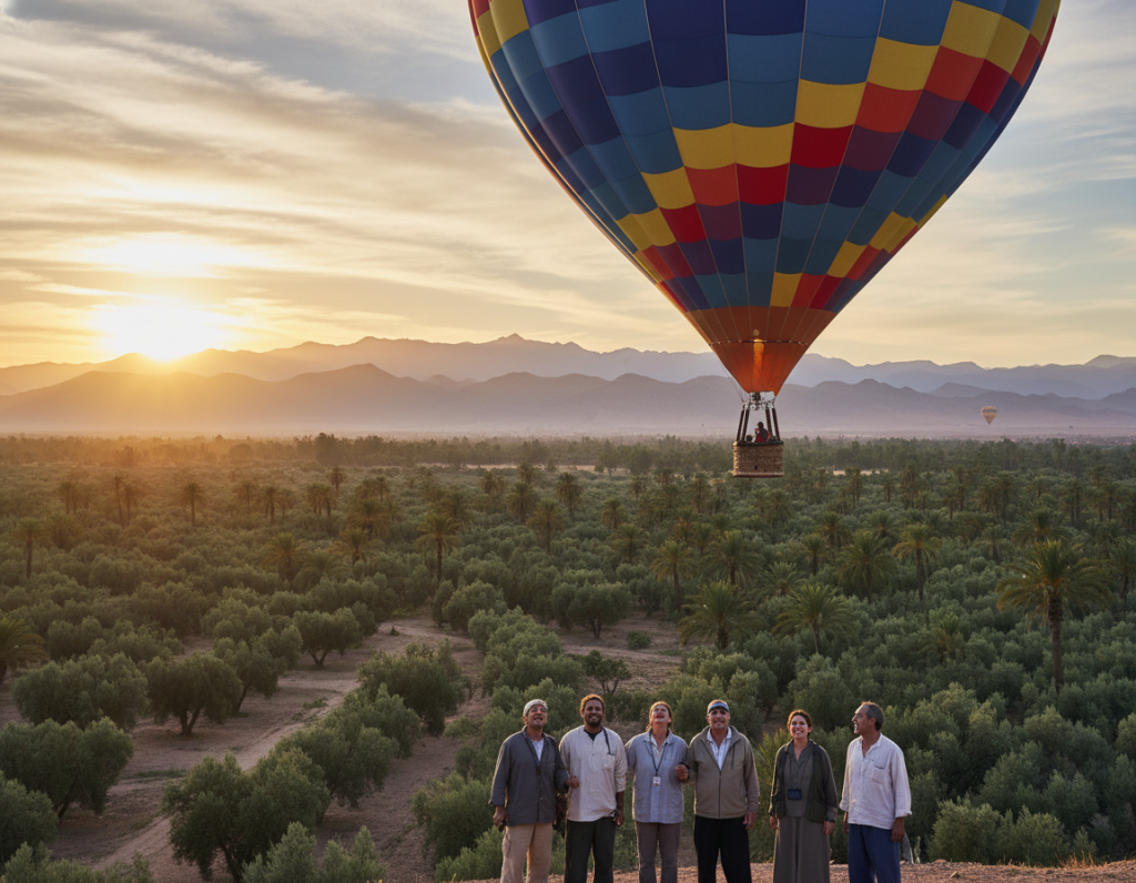 Experience hot air balloon adventure in Morocco
