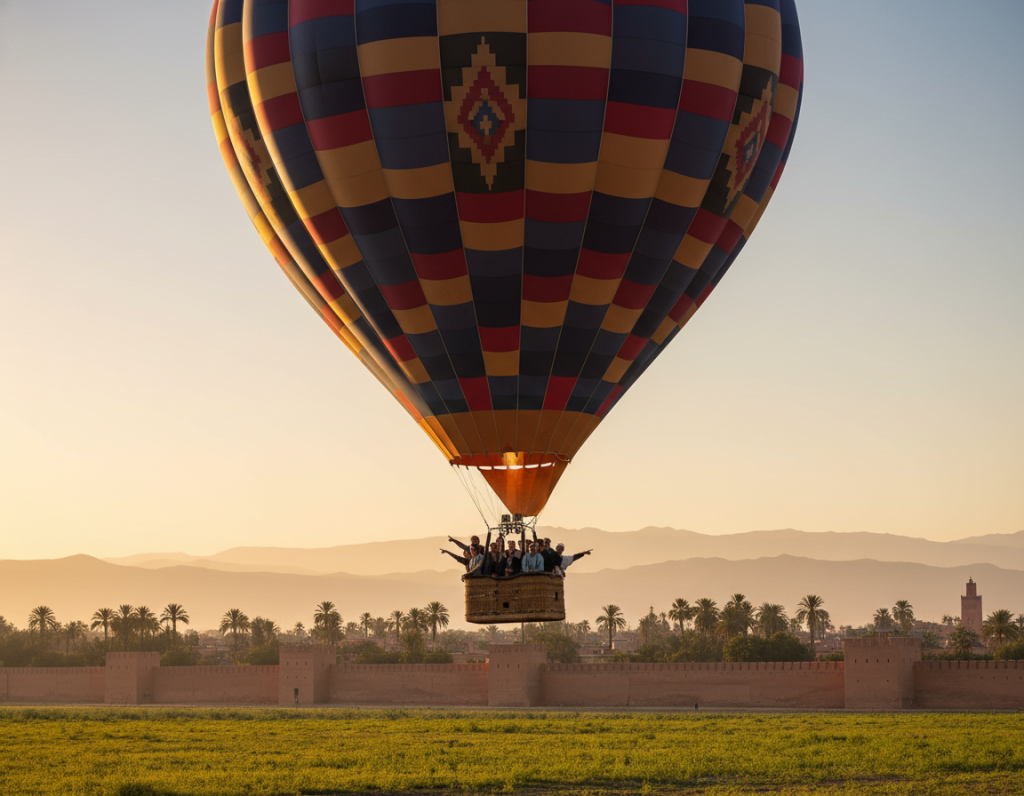 Experience of hot air balloon ride in Marrakech Experience of hot air balloon ride in Marrakech