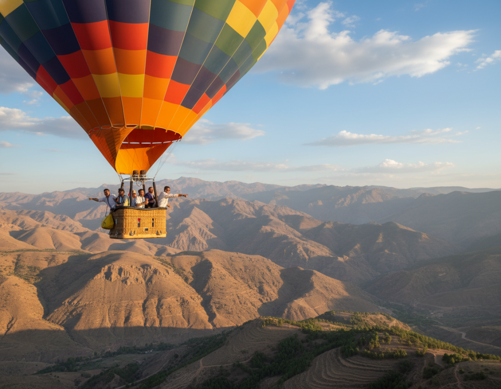 Hot air balloon experience over the Atlas Mountains Hot air balloon experience over the Atlas Mountains