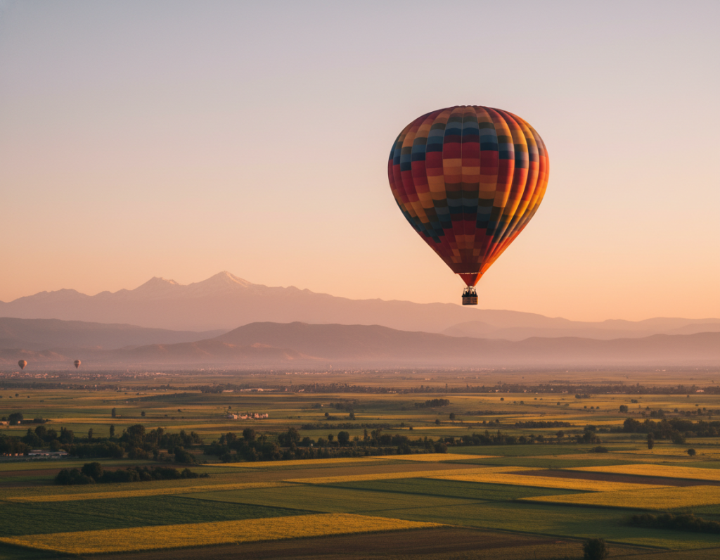 Hot air balloon photography experience in Morocco