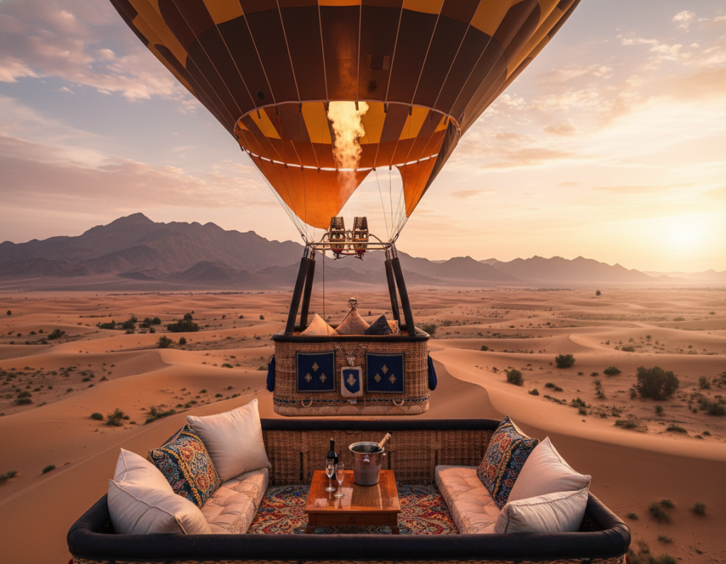 VIP hot air balloon experience in Morocco