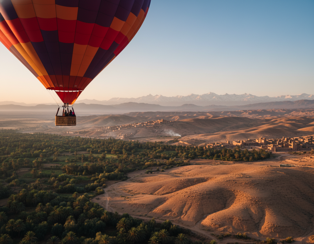 breathtaking views from hot air balloon in Morocco