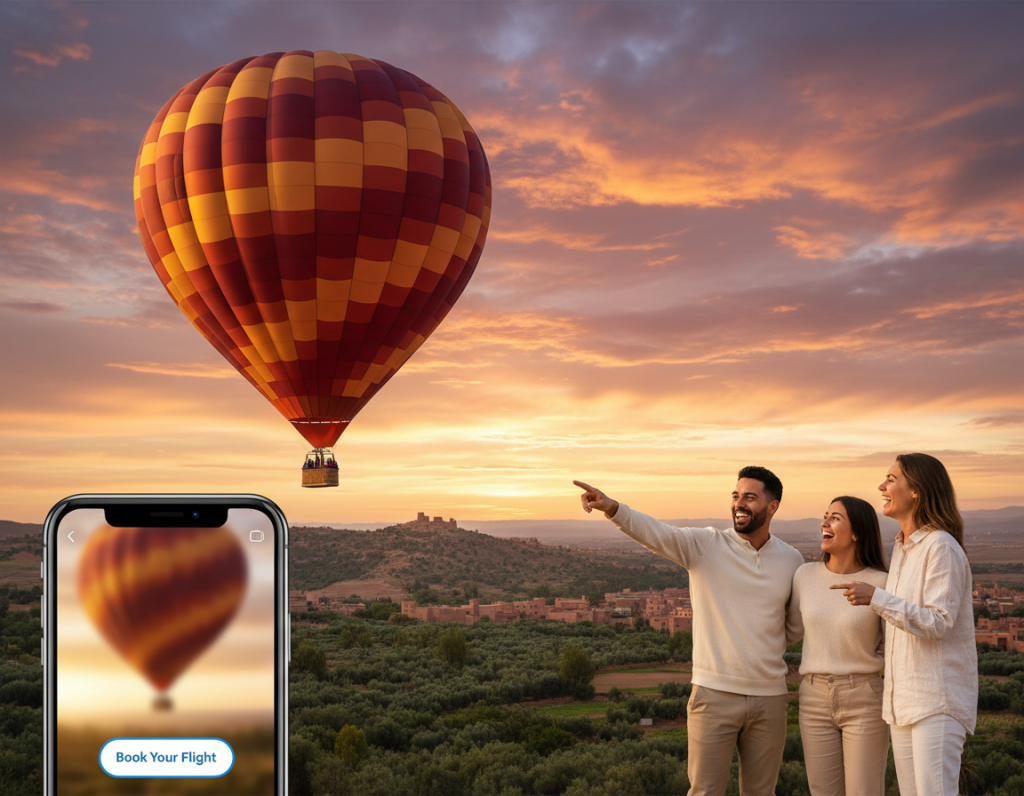 easy booking for hot air balloon experience