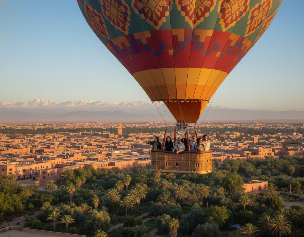 luxury balloon flight experience in Marrakech