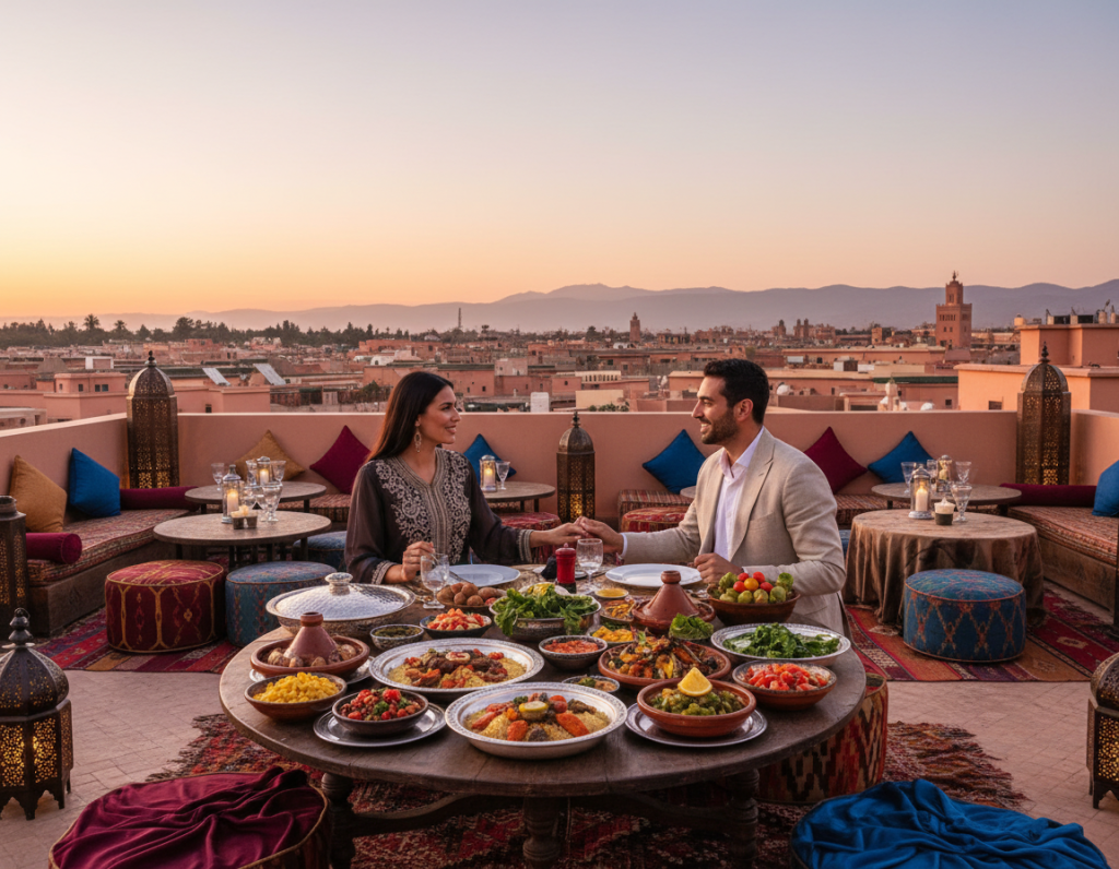 rooftop dining sunset views marrakech rooftop dining sunset views marrakech